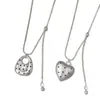 Colar Coração de Tinta com Bolinhas Coração Cold Heart Falls Estilo Coreano Estilo Ins Corrente de Suéter Exquisita Sensação de Luxo Leve Colar de Nicho