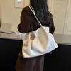 Bolso tote de cuero suave retro simple para mujer, gran capacidad, adecuado para otoño, trabajo y desplazamientos, bolso de hombro o debajo del brazo