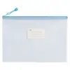 Bolsa para documentos A4, bolsa de almacenamiento impermeable, bolsa de plástico para exámenes, bolsa de documentos con cremallera, bolsa de clasificación, venta al por mayor, color macarrón