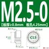 Venta directa de fábrica CLS-M2.5M3M4M5M6 tuerca redonda de engranaje tornillo de acero inoxidable 304 tuerca de remache pasivación