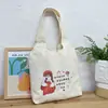 Bolsa colete de ombro e mão estilo preguiçoso de grande capacidade original, estilo coreano simples, bolsa de lona para estudantes, bolsa de livros feminina de verão