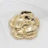 Botão de Metal Flor 50mm Costurado à Mão para Suéter Feminino Casaco de Pele Casaco Botão Decorativo de Flor Acessórios para Roupas