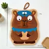 Toalha de mão Kapito fofa de desenho animado, absorvente e de secagem rápida, toalha de mão para cozinha, toalha de pendurar de desenho animado para banheiro infantil