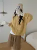 Cardigan de Tricô com Gola Lapela de Bola de Pelo Estéreo, Zíper Duplo, Novo Estilo Outono 2026, Suéter Jaqueta Solto e Versátil Estilo Coreano para Mulheres