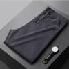 Calças Casuais Masculinas de Veludo Cotelê Outono e Inverno Calças Longas Retas Largas Calças de Moletom Esportivas Espessadas com Lã para Homens de Meia-Idade