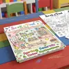 10 hojas/paquete de pósters para colorear, nuevos pósters de graffiti para colorear hechos a mano, objeto-spotting cognitivo de diversión del jardín de primavera transfronterizo
