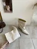 Botines cortos estilo europeo y americano minimalista para adelgazar pantorrilla ancha y aumentar altura en blanco, negro y marrón oscuro para adultos, versión coreana, temporada de primavera