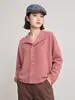 Camisa curta plissada transfronteiriça para mulheres, estilo outono Issey Miyake, poliéster de alta elasticidade, manga longa, solta, cor sólida, top casual