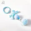 Llavero de Bola de Pelo Cadena para Teléfono Lazo DIY Caja Sorpresa Encanto Linda Colgante Accesorio de Bolso con Cuentas Festival del Bote del Dragón Accesorio Pequeño