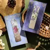 Marcador de Página Metálico Vazado Estilo Ins Pintura Famosa Floral Vintage Romântico Marcador de Página de Leitura com Padrão Floral de Alto Valor