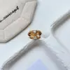 Diseño Personalizado, Estilo Exquisito, Anillo Doble C con Microincrustaciones de Diamante para Mujer, Lujo Ligero, Gama Alta, Simple, Versátil y Moderno