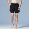 Shorts Esportivos Americanos Masculino Verão Seda de Gelo Fina Secagem Rápida Respirável Forro Treinamento Natação Fitness Basquete Calça de Três Partes