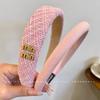 Diadema rosa estilo coreano para la cabeza, diadema para mujer, pasador para el pelo, tocado de moda de alta calidad nuevo para mujer 2024