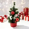 Árvore de Natal de Mesa 20cm Decoração de Natal Decoração de Vitrine de Loja Árvore de Natal de Flor Artificial Novo Produto 2026