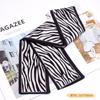 Lenço de Seda Retro Francês Fita Headband Gravata Bolsa Lenço Pequeno Elegante Longo de Cetim Headwear Estampado