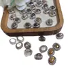 Aretes Ovalados con Bordes de Diamante de Piedra de Espina Dorsal Negra Natural Diseño Francés de Lujo Ligero