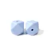 Cuentas hexagonales de silicona de 14 mm al por mayor, cuentas sueltas geométricas tridimensionales, para abalorios DIY, accesorios para pulseras y collares