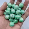 16mm UV Banhado Colorido Mabe Double Color Creme Furo Reto Contas Redondas DIY Corrente de Celular Handmade Joias Acessórios com Contas