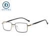 Defeng 20230 Gafas Antiluz Azul Transfronterizas Montura de Metal Gafas para Miopía para Hombre Gafas Cuadradas Planas Resorte
