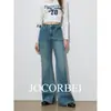 Pantalones Jocorbei de Estiramiento en Cuatro Direcciones Supermodelo Jeans de Cintura Media-Alta para Mujer, Corte Holgado, Pierna Recta Adelgazante, Pantalones de Boca de Campana