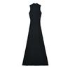 Cuello Alto, Cintura Entallada, Top de Tirantes sin Mangas de Punto Texturizado, Vestido Entallado, Chaleco de Punto, Falda Larga de Lana