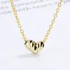 Collar con Corazón Grabado de Plata de Ley 925 para Mujer, Nuevo Estilo de Verano, Diseño Personalizado Estilo Ins, Cadena para Clavícula, Joyería de Lujo Ligero y Elegante