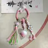 Colgante Original de Bolso de Cerámica Hecho a Mano de Yuan Xiaohong, Adorno de Borla Tejida con Cuerda de Jingdezhen, Accesorio de Bolso Artístico de Nicho