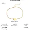 Pulsera de Acero Inoxidable Chapada en Oro de 18K con Cadena, Corazón Hueco, para Pareja, Popular Transfronteriza Europea y Americana, Simple y Versátil
