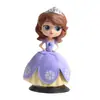 Ropa Morada Corona Princesa Pastel Horneado Decoración Decoración Muñeca Modelo Niña Morada Castillo Princesa Regalo de Cumpleaños