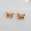 Accesorios de joyería coreana DIY, pendientes colgantes de aleación de aceite con gota de oro K, colgante de mariposa de doble color Yu Shuxin con collar