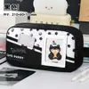 Estuche para lápices de fiesta "Garra de Estrella" muy elegante y lindo con lunares contrastantes, puede guardar tarjetas pequeñas, bolsa de papelería multicapa para estudiantes de primaria y secundaria