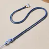 Colgante de Nudo de Mandala Tejido DIY Estilo Delgado Cordón Buda de Jade Guanyin Colgante de Jade Cuerda para Colgar Alrededor del Cuello Ajustable