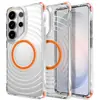 Aplicable a Samsung S26 Ultra Wave Clear Funda Magnética para Teléfono a Prueba de Caídas s25 Plus Funda Protectora con Airbag en las Cuatro Esquinas
