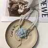 Collar de Perlas con Flores para Mujer Gargantilla de Lujo Ligero Diseño de Nicho Cadena para Clavícula Nuevo Estilo 2024