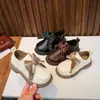 Zapatos de Cuero para Niñas Estilo Primavera Zapatos Británicos para Niños Mocasines con Lazo Mary Janes para Niños Medianos y Mayores Zapatos de Princesa de Suela Gruesa