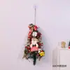 Guirlanda Decorativa de Natal Rattan Pendurado na Porta Decoração de Árvore de Natal Floco de Neve Janela Parede Pendurado Cena Arranjo de Atmosfera