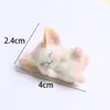 Gato de Dibujos Animados Comedor de Peces de Resina Flocada Colgante DIY Llavero Pasador Hecho a Mano Adornos Decorativos para Peinado Material