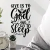 Br3944Q "Vá Dormir" Frase em Inglês para Dormir Adesivo de Parede Autoadesivo Decoração de Quarto de Dormir Cabeceira Casa