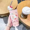 Caneca de Carro para Figura Sanrio Tumbler de 20oz com Canudo Parede Dupla Grande Capacidade Termo de Vácuo Caneca de Café para Carro