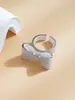 Anillo Abierto con Lazo de Venta Caliente Transfronterizo, Anillo Acrílico Único de Moda, Joyería Versátil al por Mayor