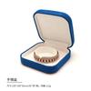 Nuevos pendientes de anillo de gamuza pendientes caja de almacenamiento de joyería caja creativa redondeada azul franela colorida caja de tesoro para collar