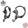 Pendiente de plata de ley original transfronterizo Ivor s925 pendiente de gatito pendiente de círculo animal SCE1488 Diamante