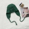Gorro de lana estilo coreano para mujer, gorro con orejeras para otoño e invierno, gorro pequeño con aspecto de cara, gorro de punto cálido combinable estilo japonés 2023, gorro con circunferencia de cabeza grande