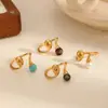 Anillo de Piedra Natural de Doble Cabeza de Celebridad de Internet para Mujer, Moda Versátil, Sentido de Alta Gama, Anillo de Acero Inoxidable Ojo de Tigre