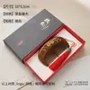 Peine de sándalo negro y dorado con diseño de flor de pera pintada en dorado, peine pequeño de luna de dientes finos con borlas, caja de regalo grabada, caja de regalo souvenir cultural y creativa, peine de madera