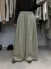 Solo Uno VI+ Otoño 2026 Estilo Coreano Simple Versátil Adelgazantes de Cintura Alta Pierna Ancha Pantalones Casuales para Mujer 83690