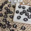 Cristal Branco Natural Preto Fosco Renda Retrô de Corte Quadrado Oval Contas Acessórios para Pulseira Colar DIY Feito à Mão