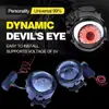 Lente de Farol de Carro Olho de Diabo 3 Polegadas 12v Lente de Farol de Carro Olho Demoníaco Dinâmico Olho Vermelho Kits de Retrofit Montagem de Farol Acessório Automotivo