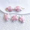 Tortuga esmaltada tortuga pequeña cerámica cuentas sueltas con cuentas DIY dibujos animados pulsera colgante collar accesorios al por mayor