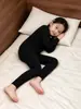 Roupa de Casa Infantil Roupas e Calças de Outono Infantis Meninos e Meninas Roupa de Casa para Bebê Malha Térmica de Algodão Pijamas Roupa de Casa Engrossada